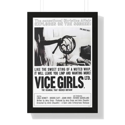 VICE GIRLS LTD 1964 - Framed Movie Poster 16″ x 24″ Black - The Sticker Space