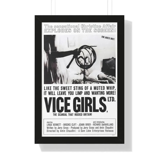 VICE GIRLS LTD 1964 - Framed Movie Poster 16″ x 24″ Black - The Sticker Space