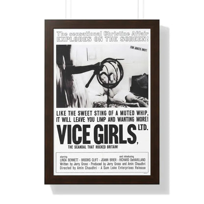 VICE GIRLS LTD 1964 - Framed Movie Poster 16″ x 24″ Walnut - The Sticker Space
