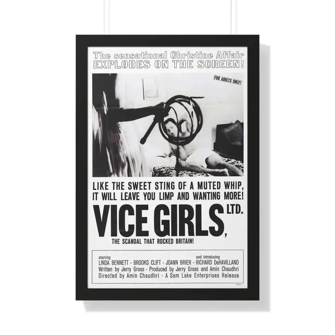 VICE GIRLS LTD 1964 - Framed Movie Poster 20" x 30" Black - The Sticker Space