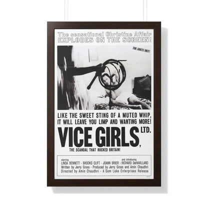 VICE GIRLS LTD 1964 - Framed Movie Poster 20" x 30" Walnut - The Sticker Space