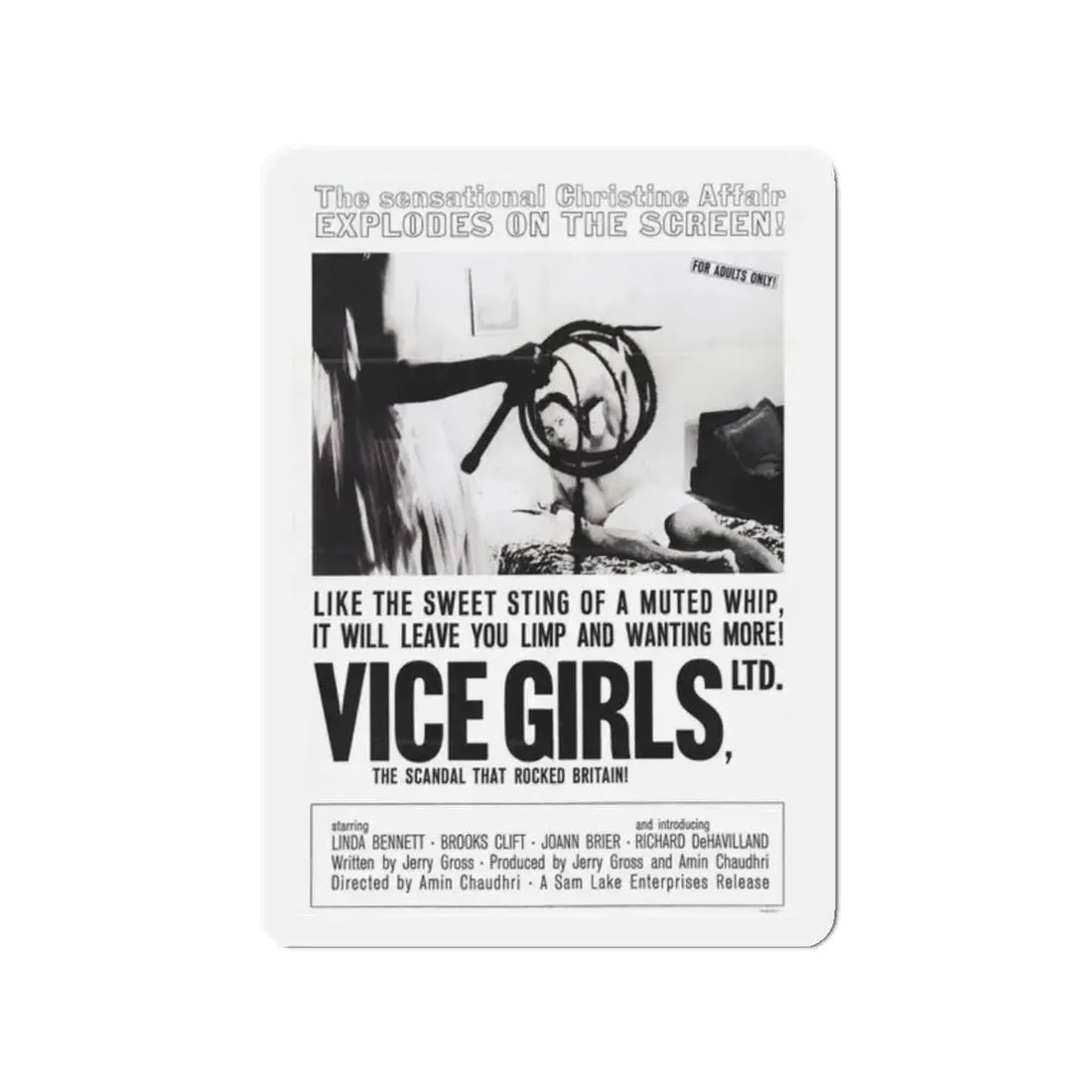 VICE GIRLS LTD 1964 Movie Poster - Refrigerator Magnet 2 Inch - The Sticker Space