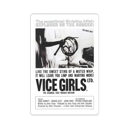 VICE GIRLS LTD 1964 Movie Poster - STICKER Vinyl Kiss-Cut Decal 2 Inch White - The Sticker Space