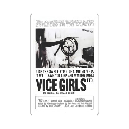 VICE GIRLS LTD 1964 Movie Poster - STICKER Vinyl Kiss-Cut Decal 6 Inch White - The Sticker Space