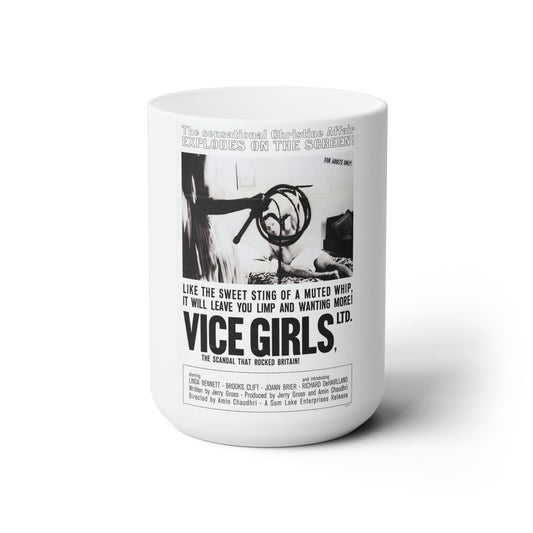 VICE GIRLS LTD 1964 Movie Poster - White Coffee Cup 15oz-15oz-The Sticker Space