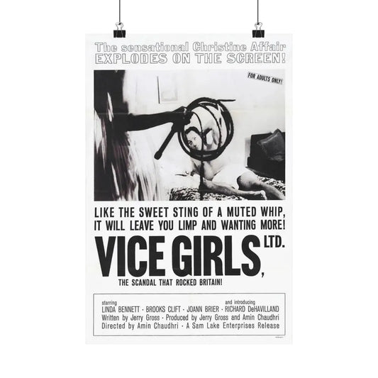 VICE GIRLS LTD 1964 - Paper Movie Poster 12″ x 18″ Matte - The Sticker Space