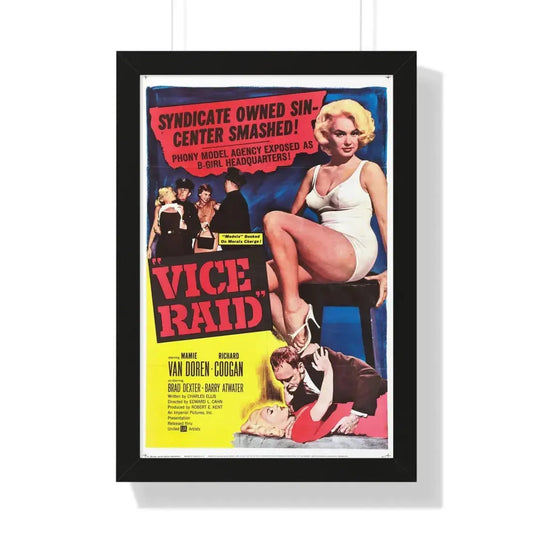 VICE RAID 1960 - Framed Movie Poster 16″ x 24″ Black - The Sticker Space