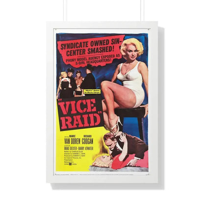VICE RAID 1960 - Framed Movie Poster 20" x 30" White - The Sticker Space
