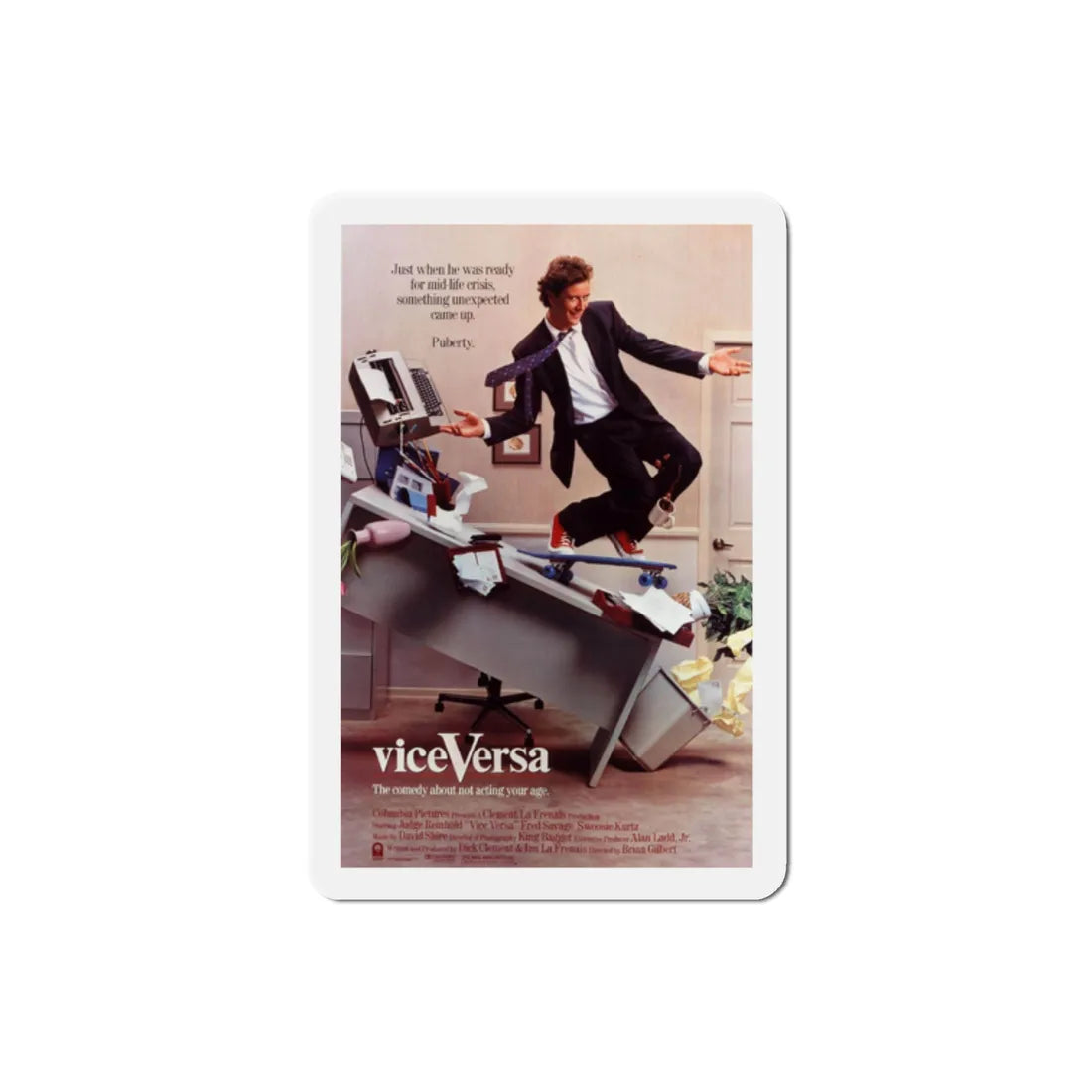 Vice Versa 1988 Movie Poster Refrigerator Magnet 2 Inch - The Sticker Space