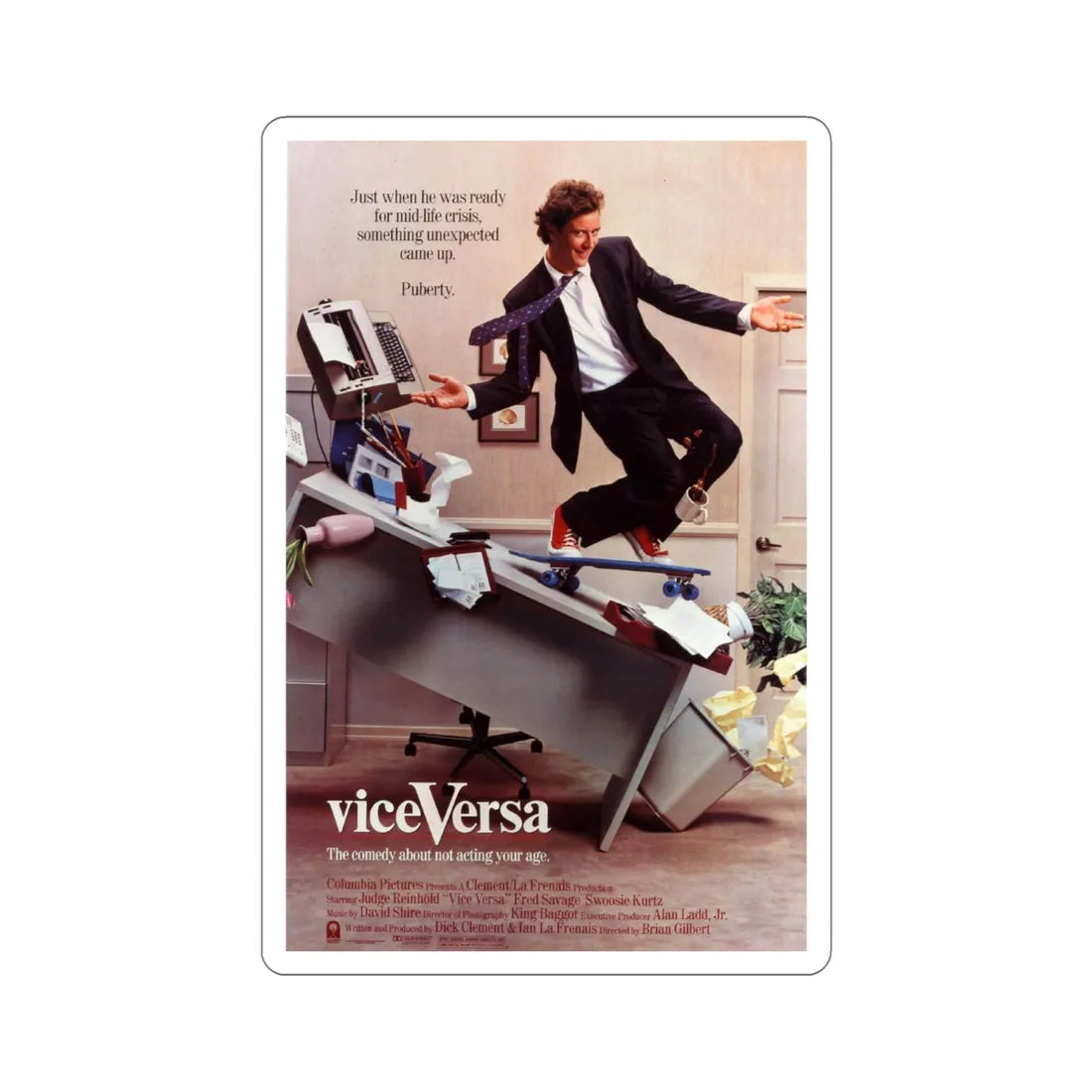 Vice Versa 1988 Movie Poster STICKER Vinyl Die-Cut Decal 4 Inch - The Sticker Space