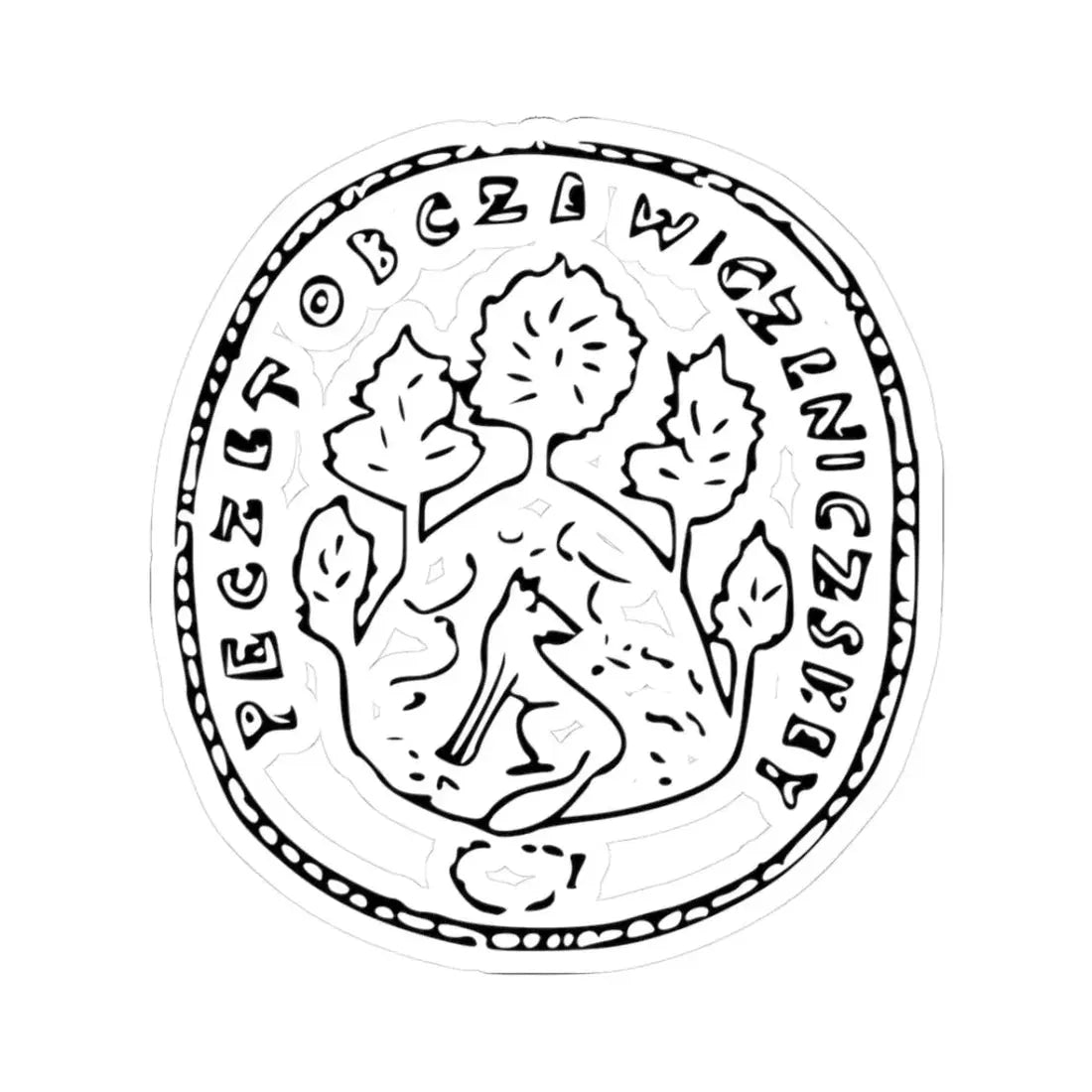 Vicenice seal (Czech Republic) STICKER Vinyl Kiss-Cut Decal 3 Inch White - The Sticker Space