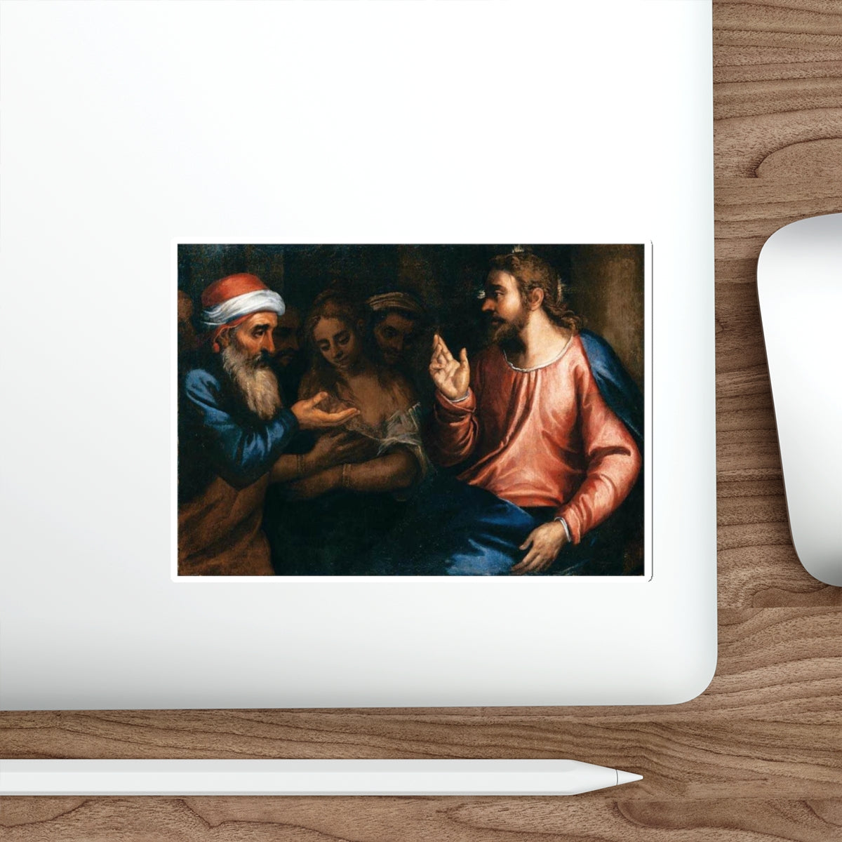 VICENTINO, Andrea - Christ and the Adulteress (Artwork) STICKER Vinyl Die-Cut Decal-The Sticker Space