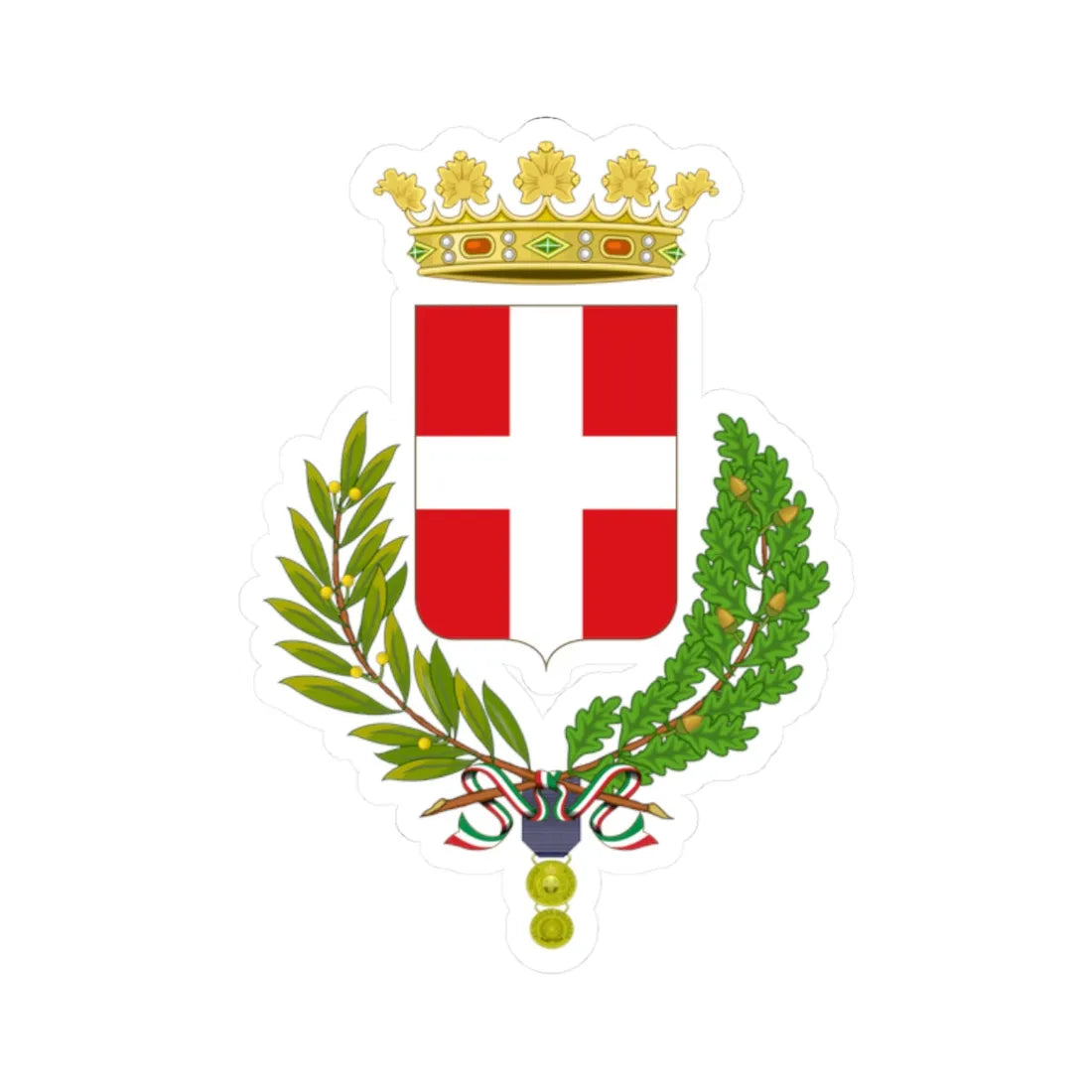 Vicenza-Stemma (Italy) (Coat of Arms) STICKER Vinyl Kiss-Cut Decal 2 Inch White - The Sticker Space