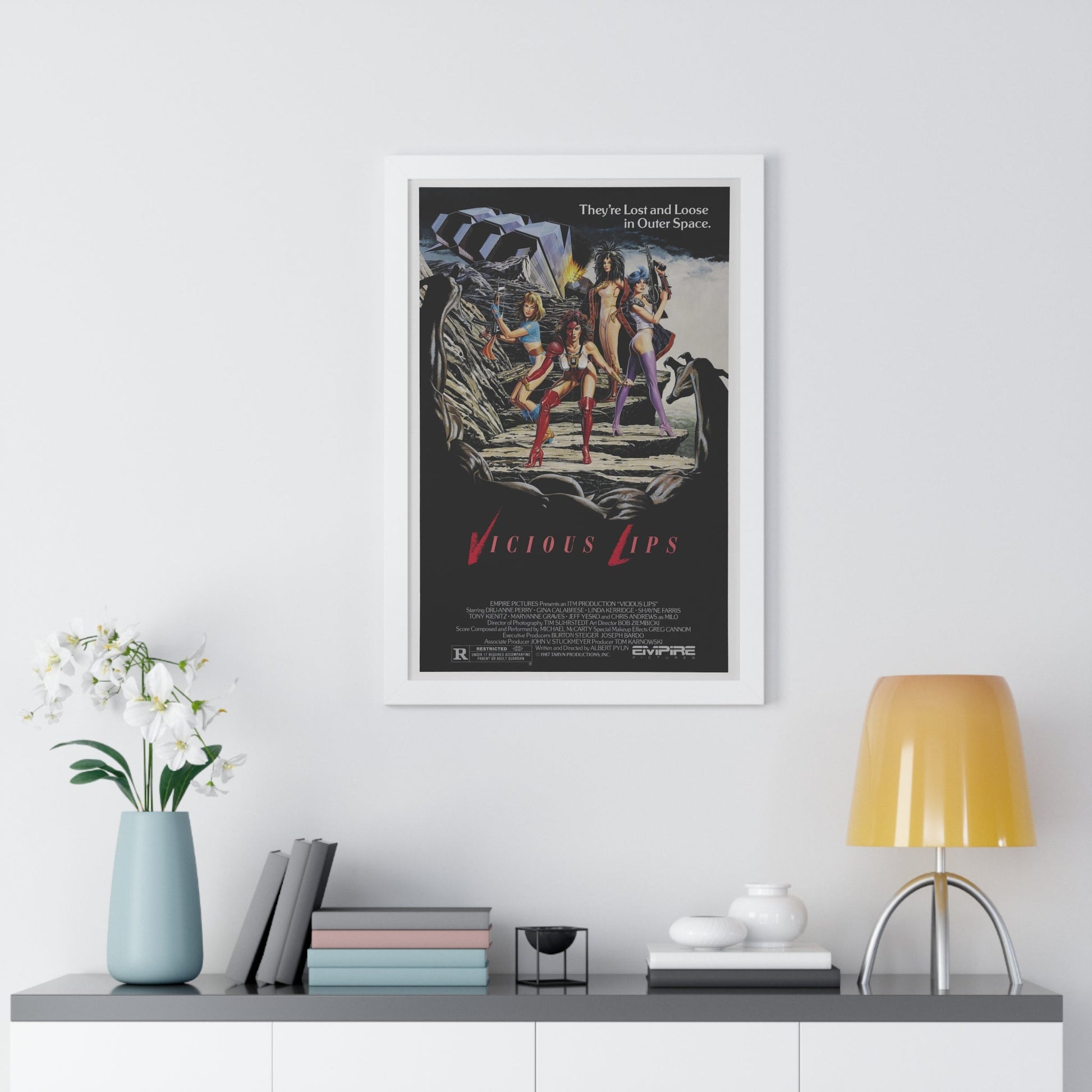 VICIOUS LIPS 1986 - Framed Movie Poster-The Sticker Space