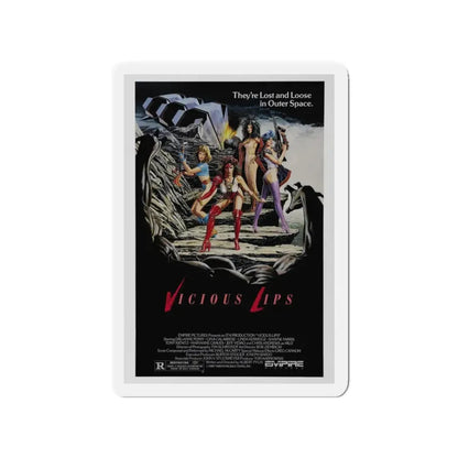 VICIOUS LIPS 1986 Movie Poster - Refrigerator Magnet 3 Inch Die-Cut - The Sticker Space