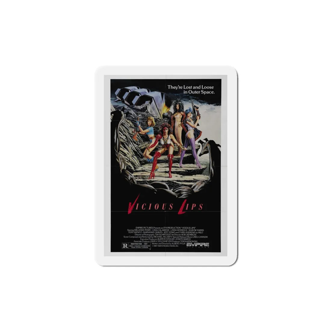 Vicious Lips 1987 Movie Poster Refrigerator Magnet 4 Inch - The Sticker Space