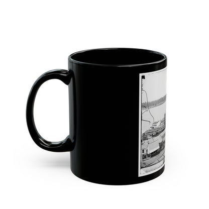 Vicksburg, Miss. Levee And Steamboats (U.S. Civil War) Black Coffee Mug-The Sticker Space