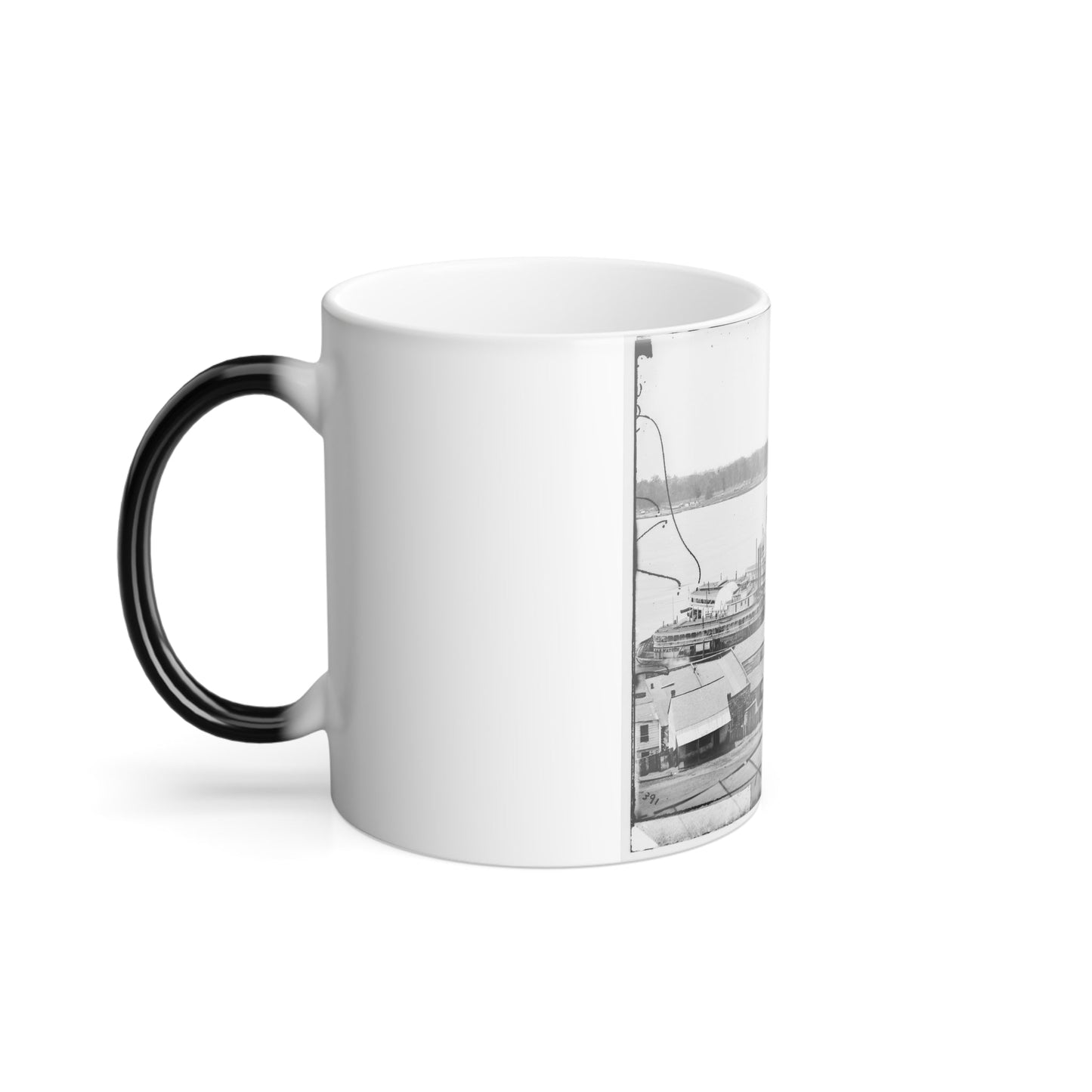 Vicksburg, Miss. Levee and Steamboats (U.S. Civil War) Color Morphing Mug 11oz-11oz-The Sticker Space