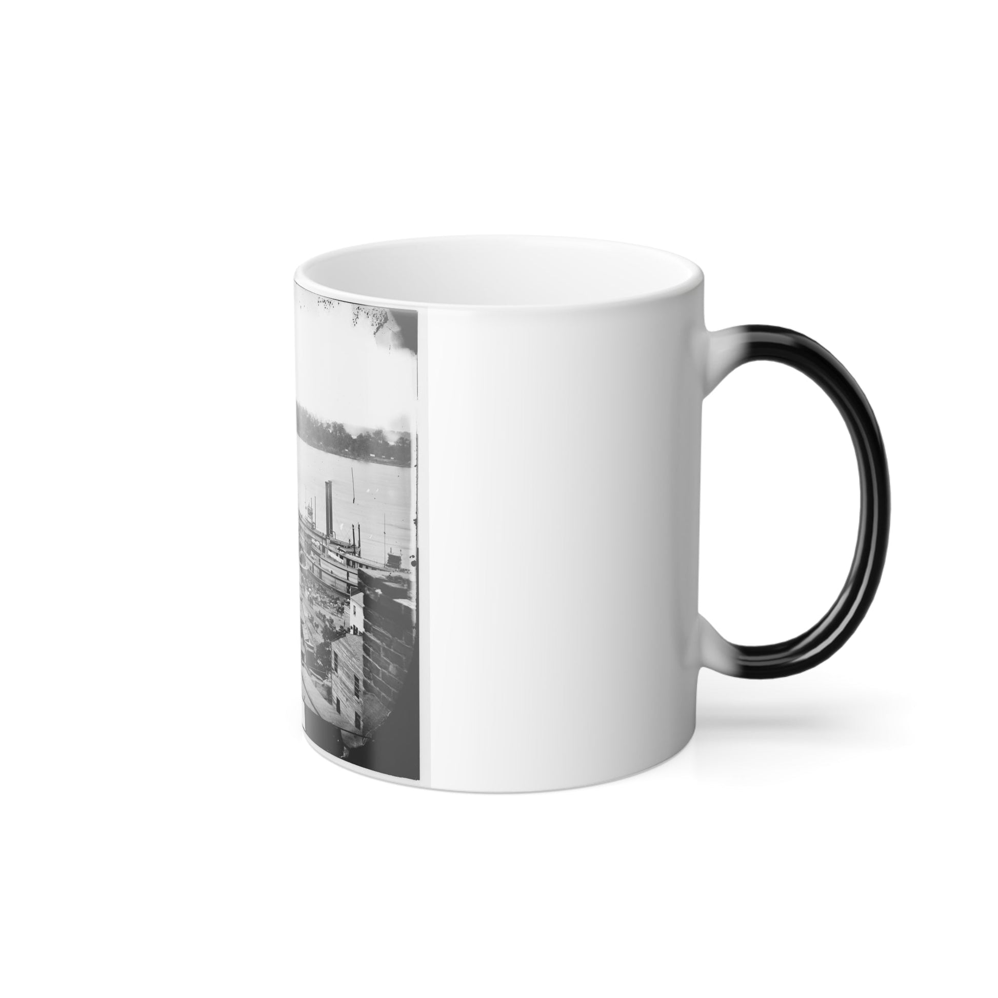 Vicksburg, Miss. Levee and Steamboats (U.S. Civil War) Color Morphing Mug 11oz-11oz-The Sticker Space