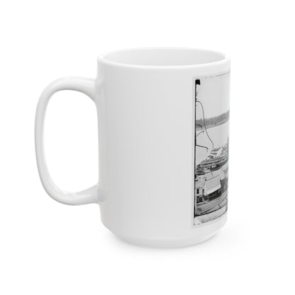Vicksburg, Miss. Levee And Steamboats (U.S. Civil War) White Coffee Mug-The Sticker Space