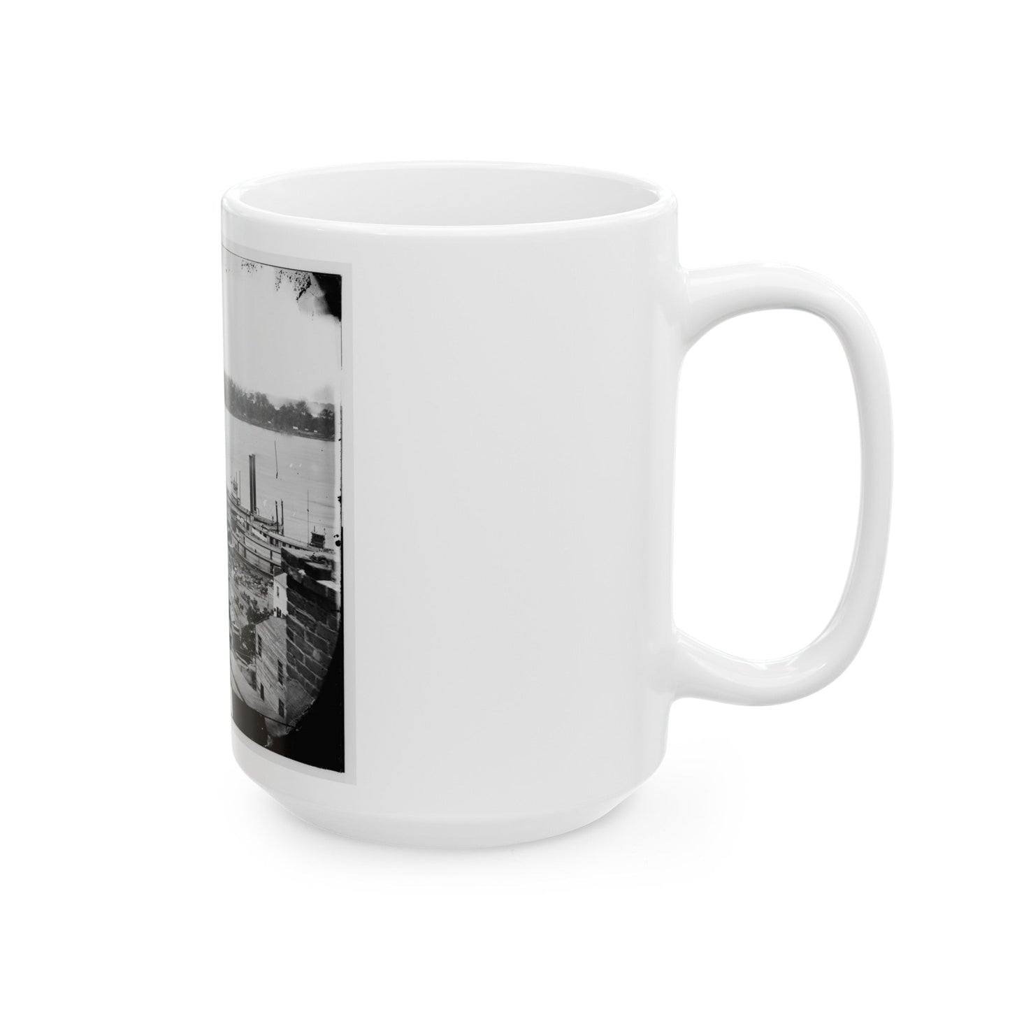 Vicksburg, Miss. Levee And Steamboats (U.S. Civil War) White Coffee Mug