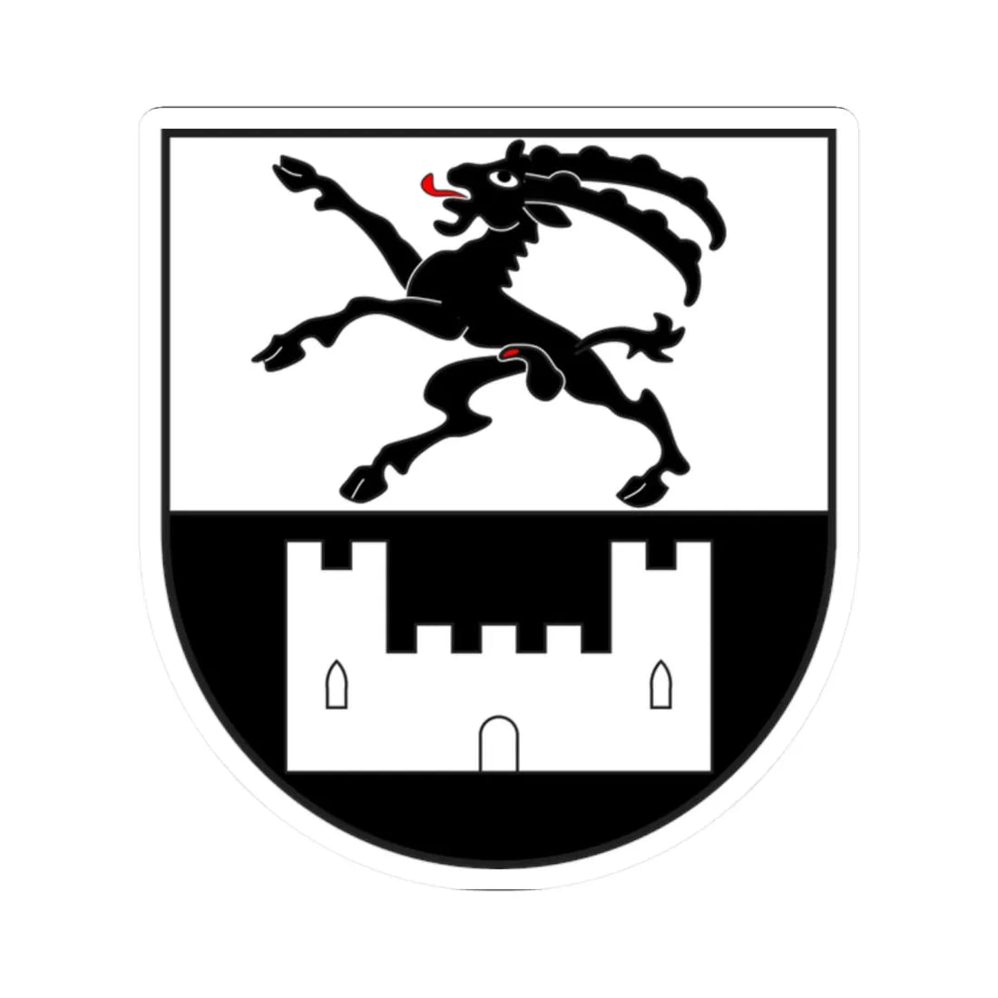 Vicosoprano wappen (Switzerland) (Coat of Arms) STICKER Vinyl Kiss-Cut Decal 2 Inch White - The Sticker Space