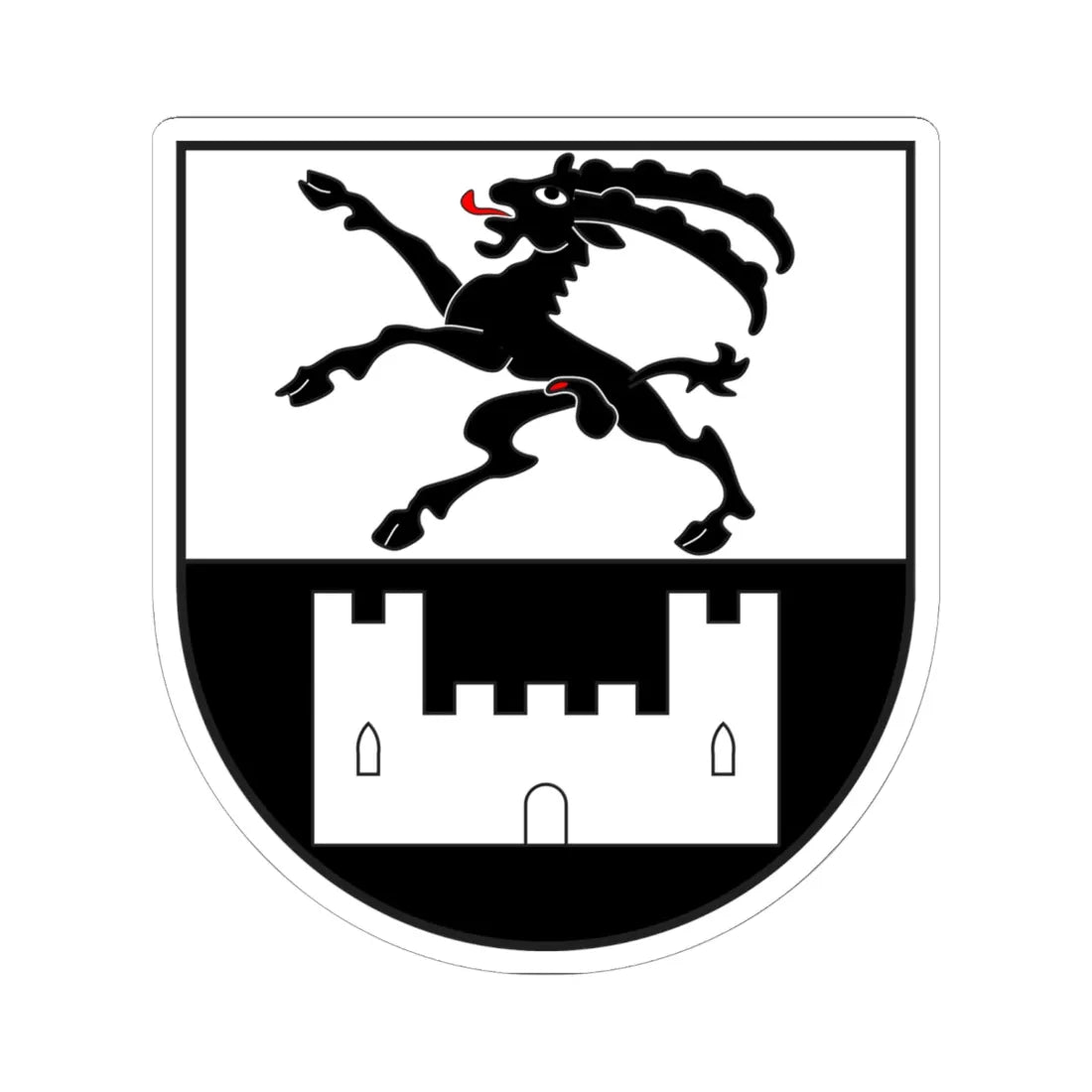 Vicosoprano wappen (Switzerland) (Coat of Arms) STICKER Vinyl Kiss-Cut Decal 6 Inch White - The Sticker Space