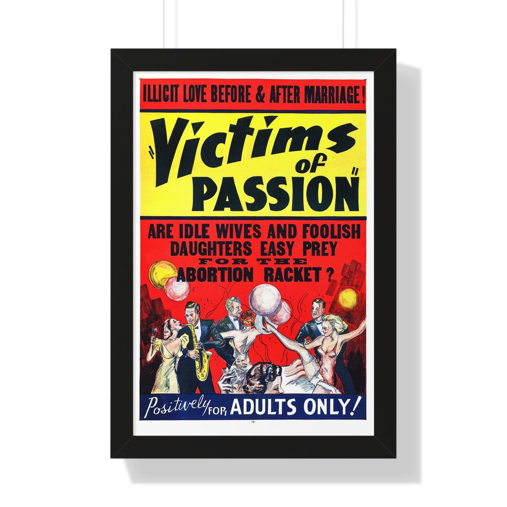 VICTIMS OF PASSION (RACE SUICIDE) 1938 - Framed Movie Poster-16″ x 24″-The Sticker Space