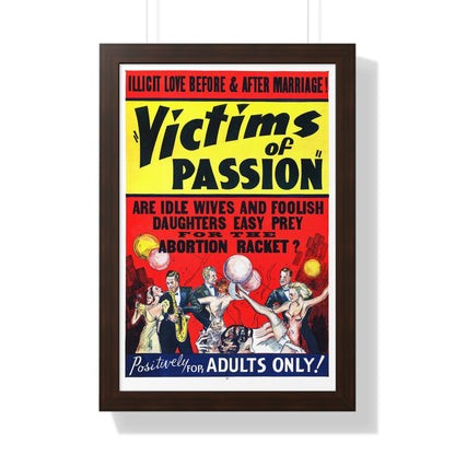 VICTIMS OF PASSION (RACE SUICIDE) 1938 - Framed Movie Poster-16″ x 24″-The Sticker Space