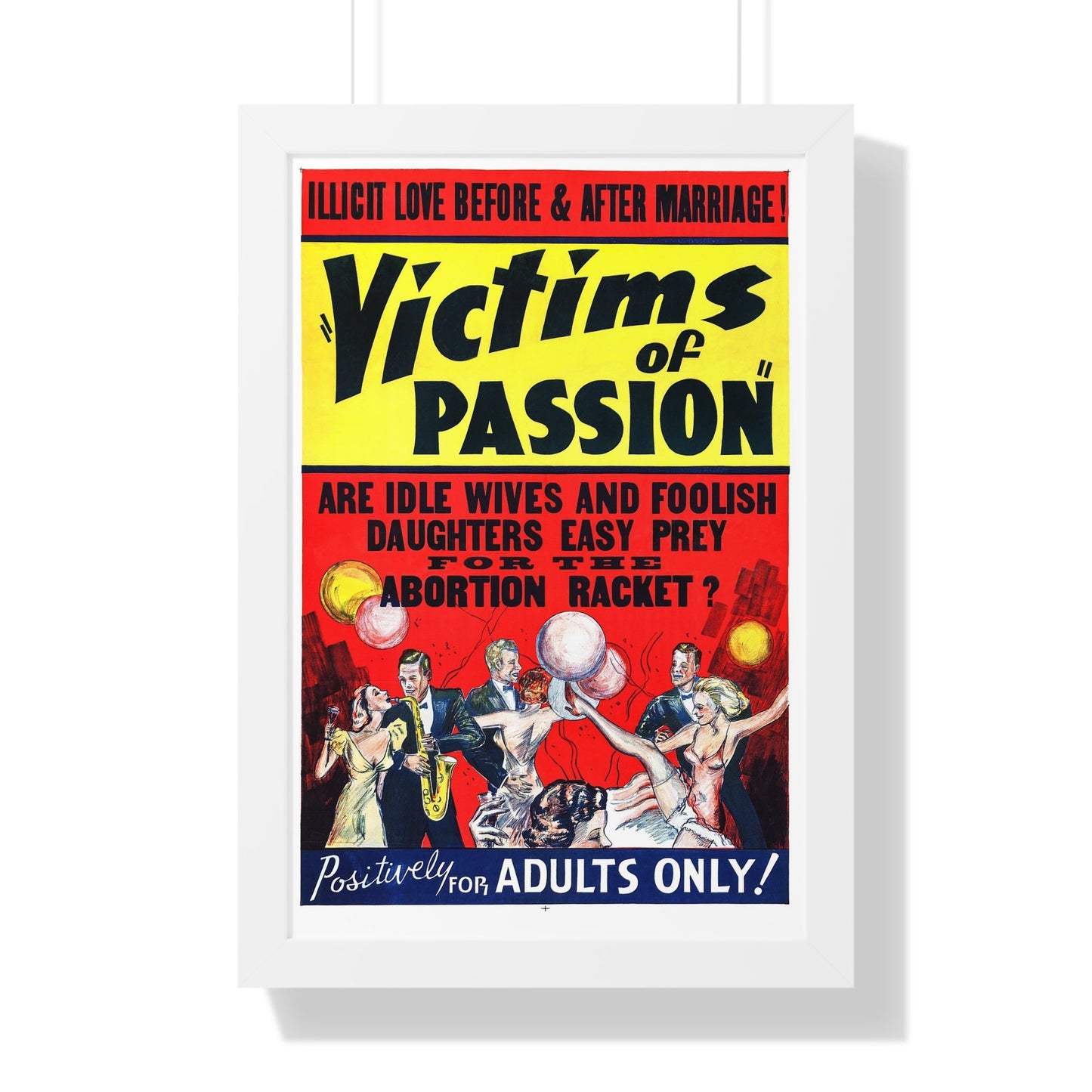 VICTIMS OF PASSION (RACE SUICIDE) 1938 - Framed Movie Poster-16″ x 24″-The Sticker Space