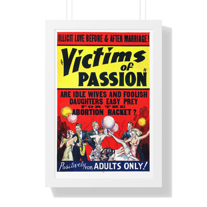 VICTIMS OF PASSION (RACE SUICIDE) 1938 - Framed Movie Poster-16″ x 24″-The Sticker Space