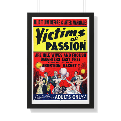 VICTIMS OF PASSION (RACE SUICIDE) 1938 - Framed Movie Poster-20" x 30"-The Sticker Space