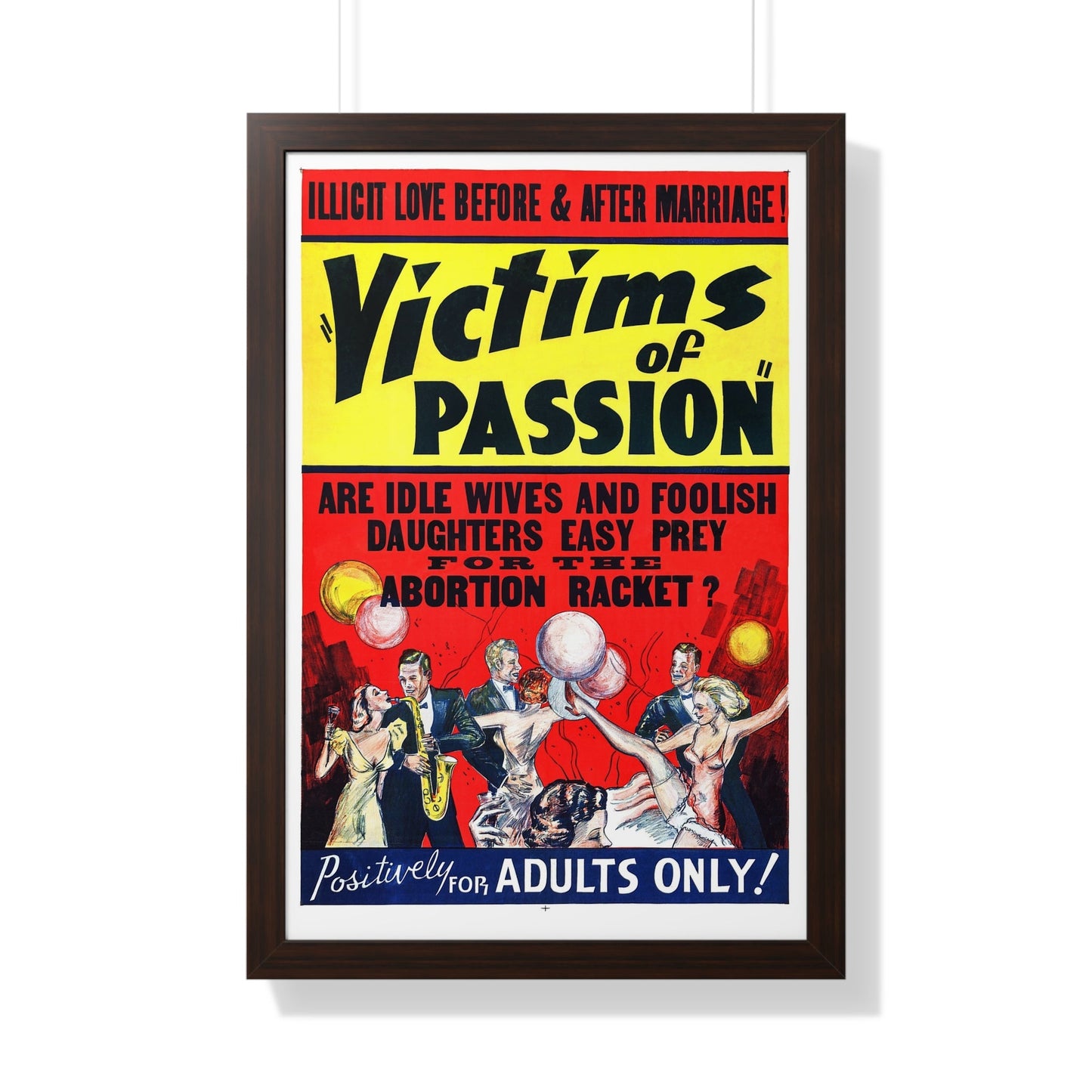 VICTIMS OF PASSION (RACE SUICIDE) 1938 - Framed Movie Poster-20" x 30"-The Sticker Space