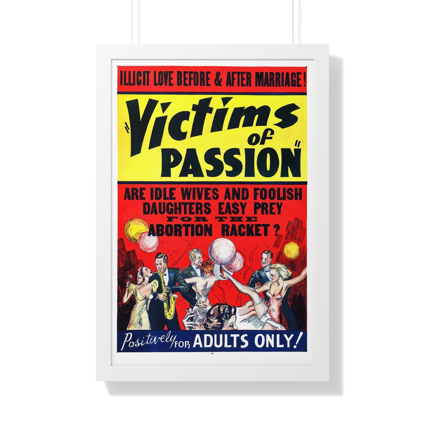 VICTIMS OF PASSION (RACE SUICIDE) 1938 - Framed Movie Poster-20" x 30"-The Sticker Space