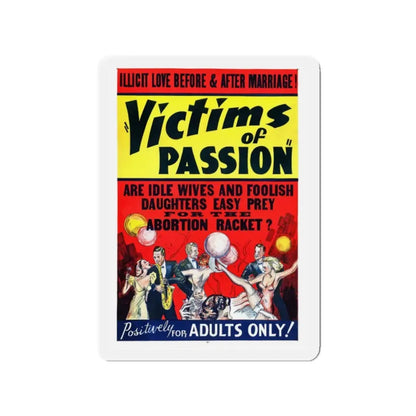 VICTIMS OF PASSION (RACE SUICIDE) 1938 Movie Poster - Refrigerator Magnet 2 Inch Die-Cut - The Sticker Space