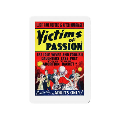 VICTIMS OF PASSION (RACE SUICIDE) 1938 Movie Poster - Refrigerator Magnet 3 Inch Die-Cut - The Sticker Space