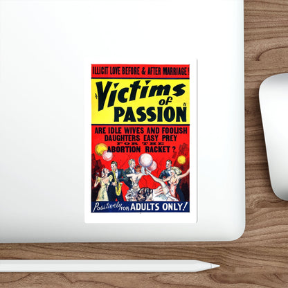 VICTIMS OF PASSION (RACE SUICIDE) 1938 Movie Poster STICKER Vinyl Die-Cut Decal-The Sticker Space