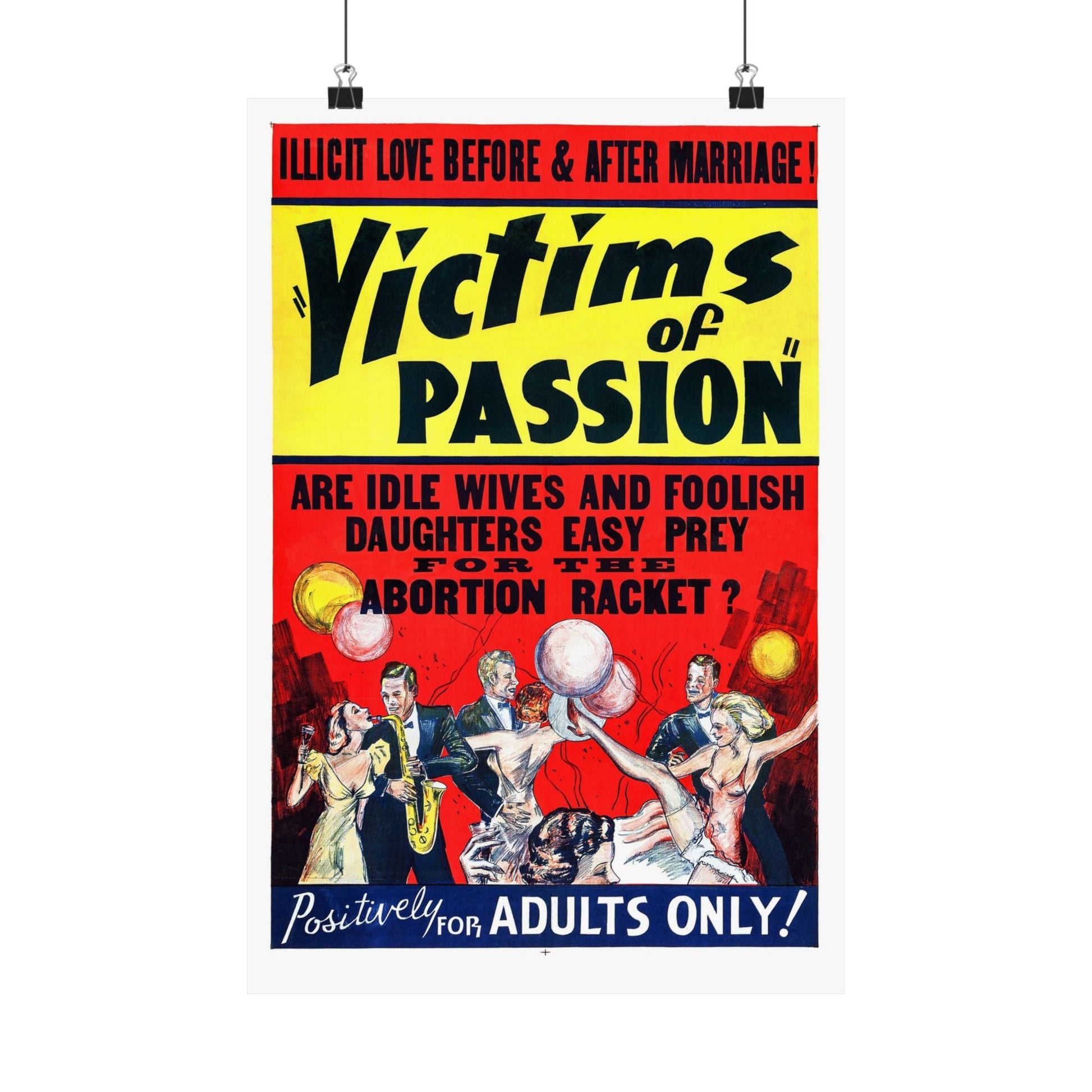 VICTIMS OF PASSION (RACE SUICIDE) 1938 - Paper Movie Poster-12″ x 18″-The Sticker Space