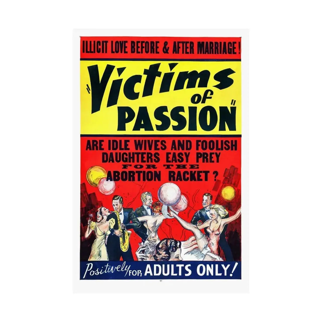 VICTIMS OF PASSION (RACE SUICIDE) 1938 - Paper Movie Poster - The Sticker Space