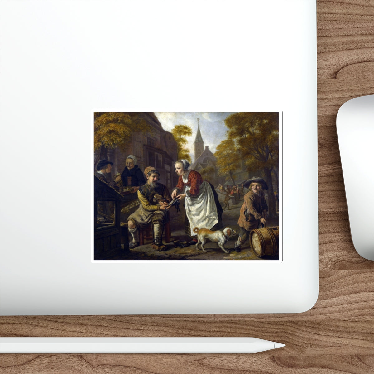 VICTORS, Jan - A Village Scene with a Cobbler (Artwork) STICKER Vinyl Die-Cut Decal-The Sticker Space