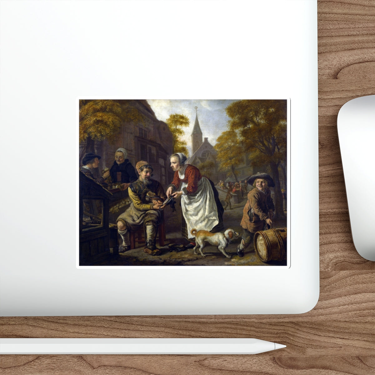 VICTORS, Jan - A Village Scene with a Cobbler (Artwork) STICKER Vinyl Die-Cut Decal-The Sticker Space