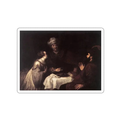 VICTORS, Jan - Esther and Haman before Ahasuerus (Artwork) STICKER Vinyl Die-Cut Decal White Die-Cut 4 Inch - The Sticker Space