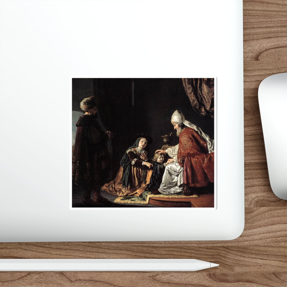 VICTORS, Jan - Hannah Giving Her Son Samuel to the Priest (Artwork) STICKER Vinyl Die-Cut Decal-The Sticker Space