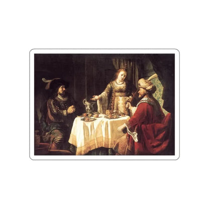 VICTORS, Jan - The Banquet of Esther and Ahasuerus (Artwork) STICKER Vinyl Die-Cut Decal White Die-Cut 4 Inch - The Sticker Space