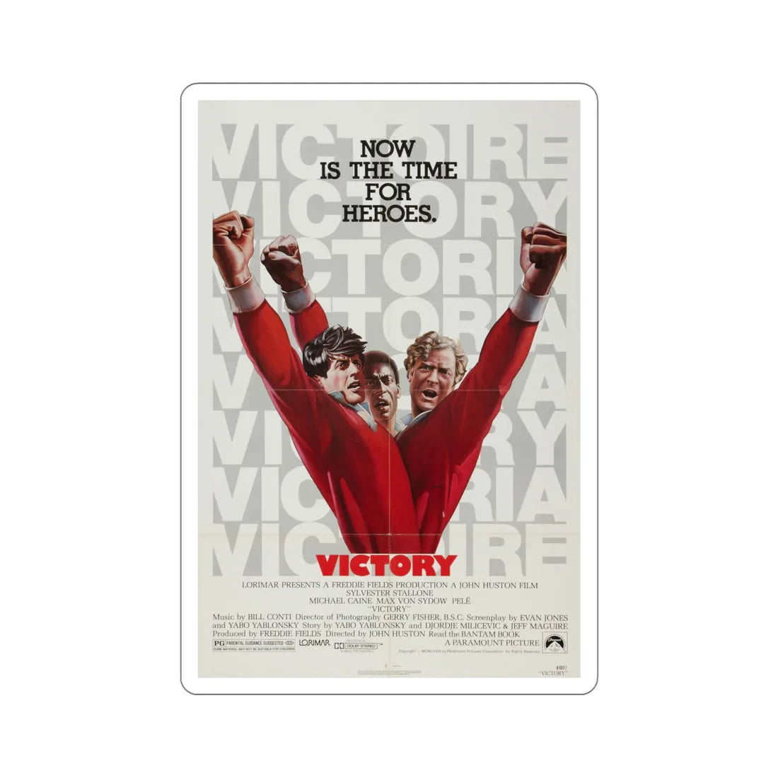 Victory 1981 Movie Poster STICKER Vinyl Die-Cut Decal 6 Inch - The Sticker Space