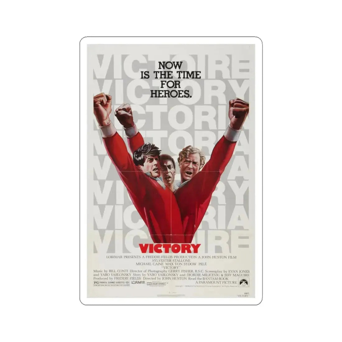 Victory 1981 Movie Poster - STICKER Vinyl Kiss-Cut Decal 6 Inch White - The Sticker Space