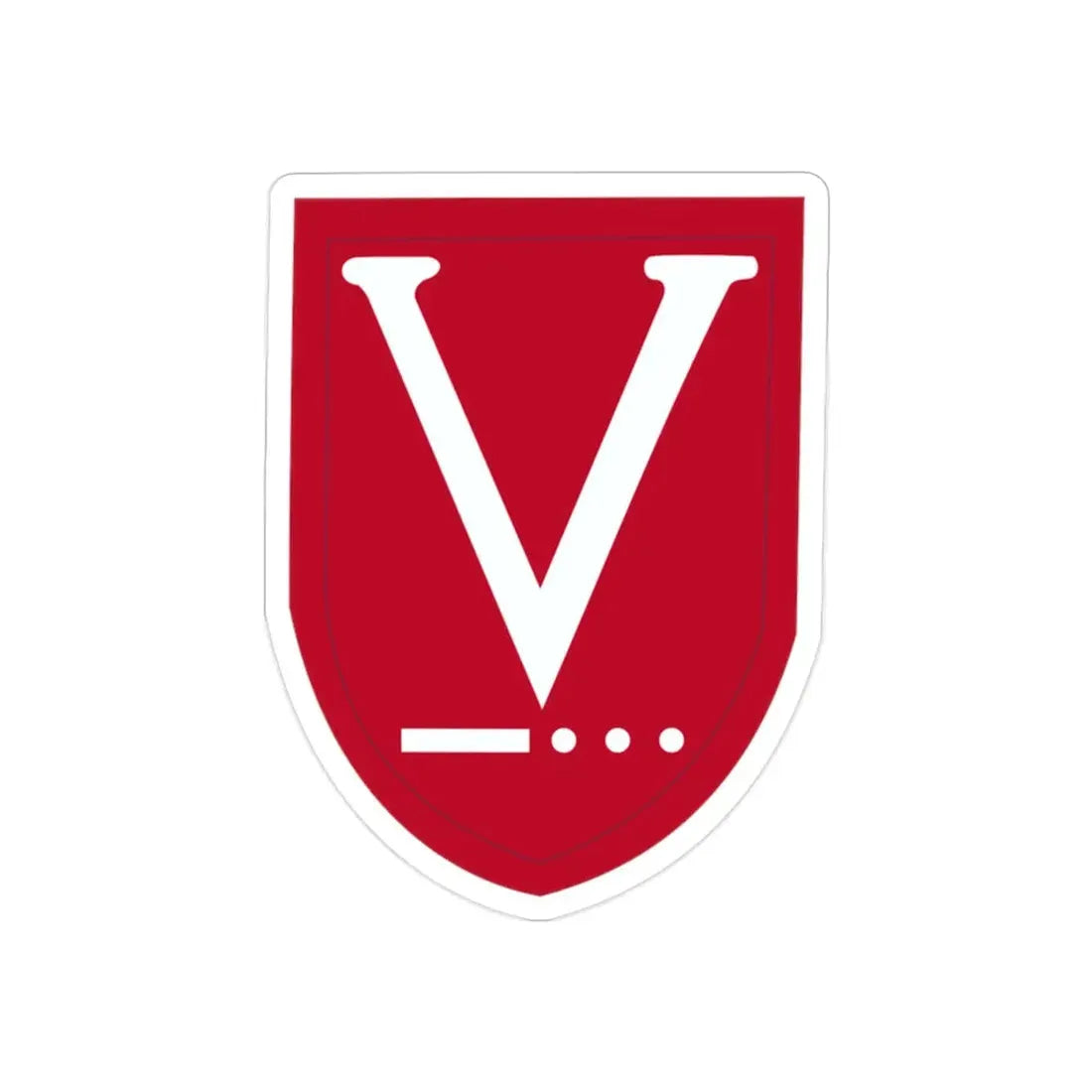 Victory Task Force (U.S. Army) REVERSE PRINT Transparent Die-Cut STICKER 2 Inch Die-Cut Transparent - The Sticker Space