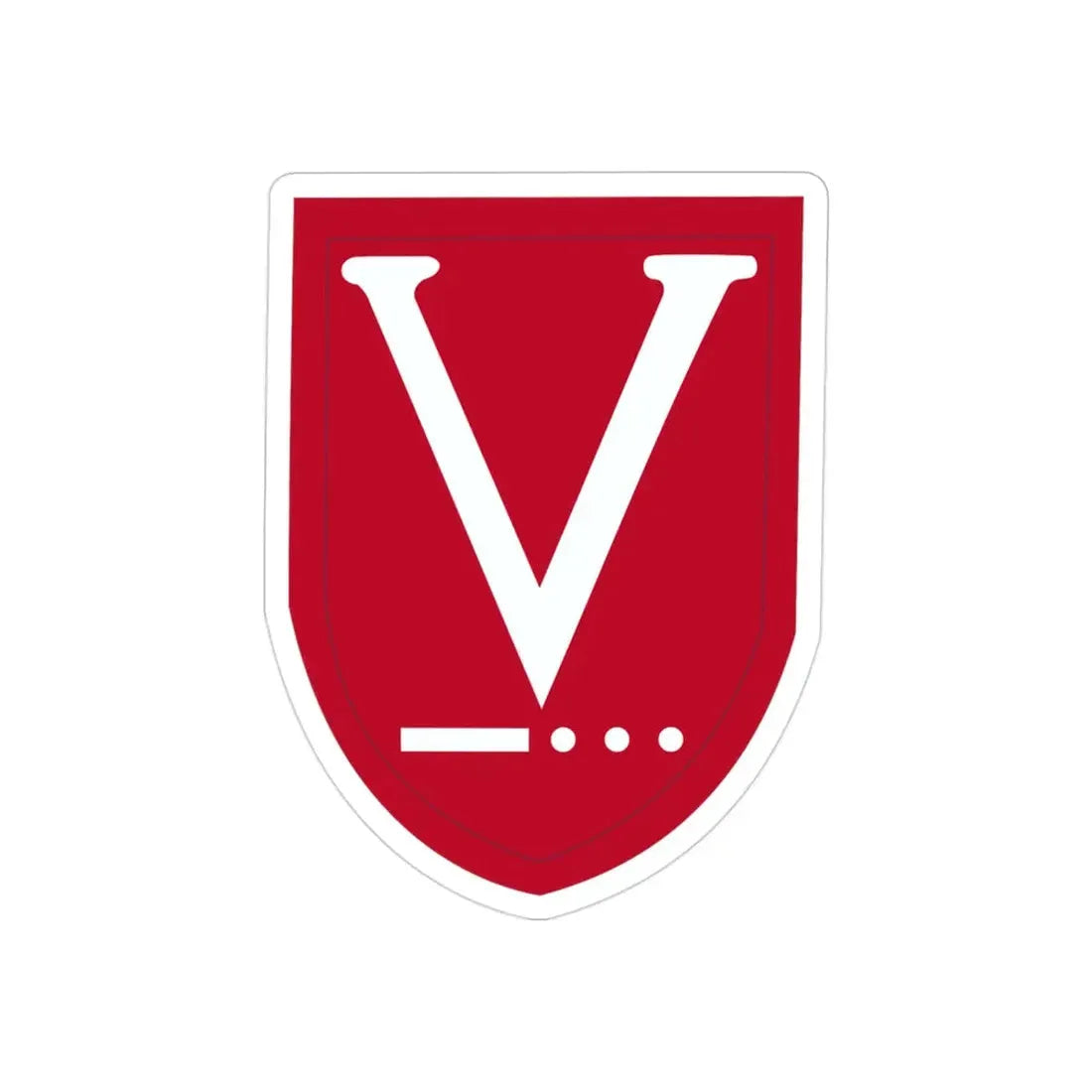 Victory Task Force (U.S. Army) REVERSE PRINT Transparent Die-Cut STICKER 3 Inch Die-Cut Transparent - The Sticker Space