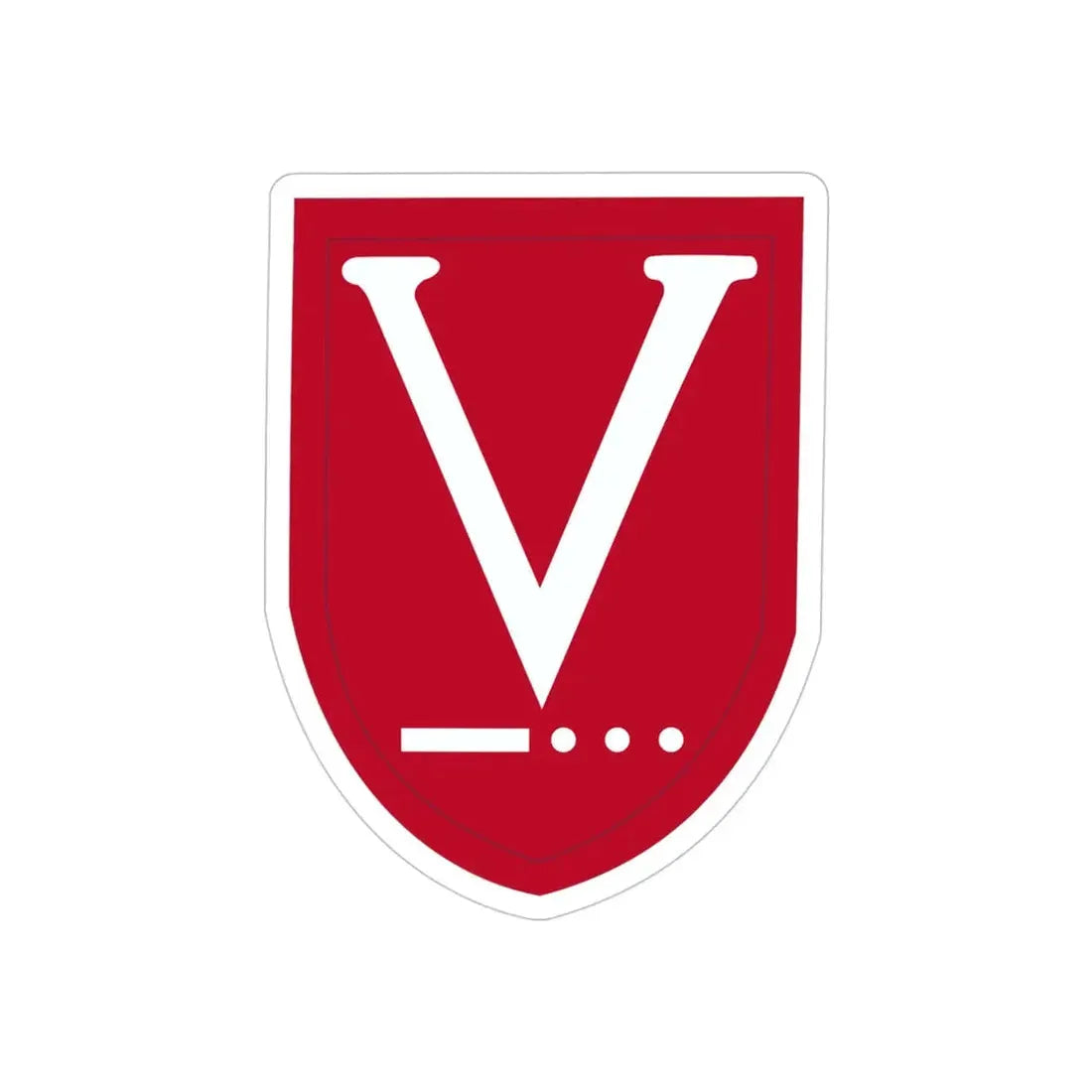 Victory Task Force (U.S. Army) REVERSE PRINT Transparent Die-Cut STICKER 4 Inch Die-Cut Transparent - The Sticker Space