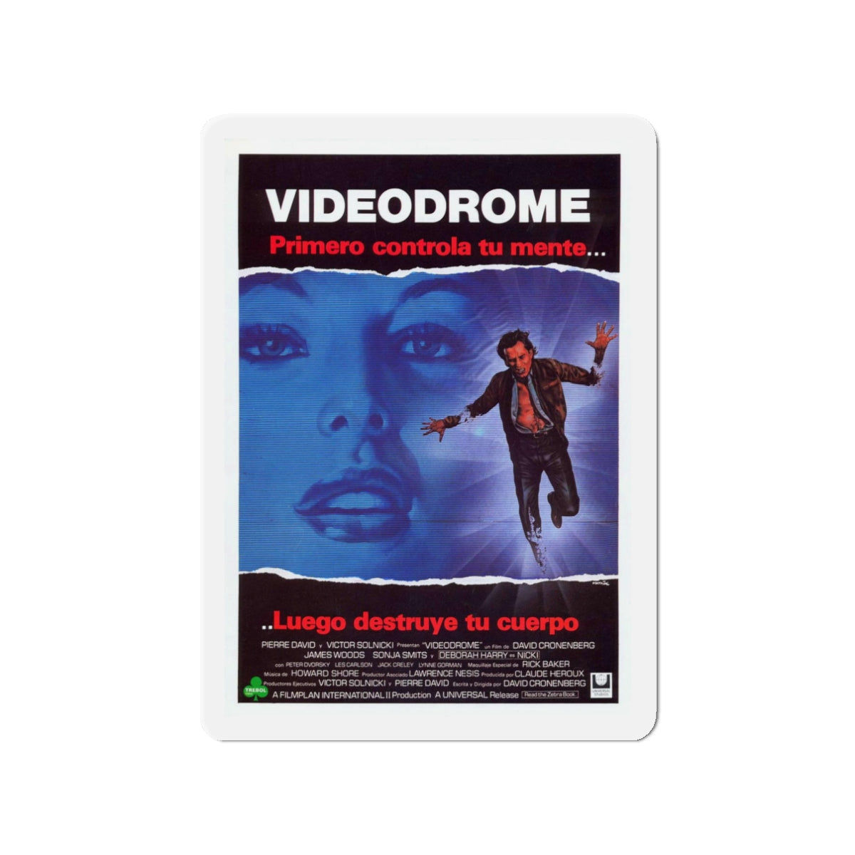 VIDEODROME (2) 1983 Movie Poster - Refrigerator Magnet-3" x 3"-The Sticker Space